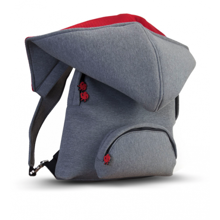 Grey Basic - Sport Lux - Backpack with Detachable Hood- Water-repellent