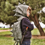 Load image into Gallery viewer, Dinosaur - Little Kids Backpack with Detachable Hood - Water-Repellent

