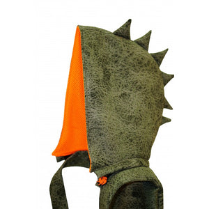 Dinosaur - Little Kids Backpack with Detachable Hood - Water-Repellent