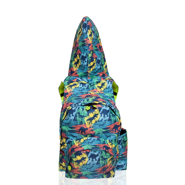 Big Kids - Hooded Backpack - Waterproof - Dinosaurs