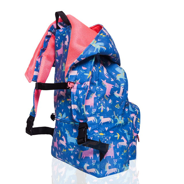 Big Kids - Hooded Backpack - Waterproof - Magical Unicorn