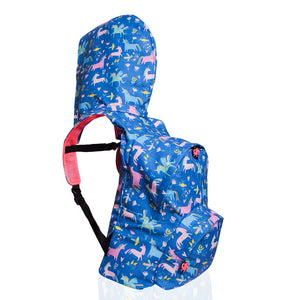 Big Kids - Hooded Backpack - Waterproof - Magical Unicorn