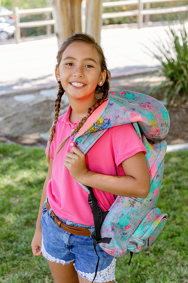 Print Basic - Hooded Backpack - Water-repellent - Camo