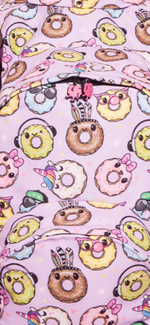 Load image into Gallery viewer, Big Kids - Hooded Backpack - Waterproof - Donuts
