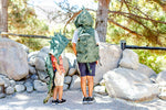 Load image into Gallery viewer, Dinosaur Backpack for &quot;BIG Kids &amp; Adults&quot; - Detachable Hood - Water-Repellent
