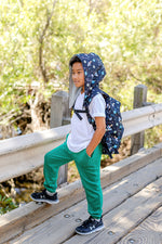 Load image into Gallery viewer, Big Kids - Hooded Backpack - Waterproof - Outer Space
