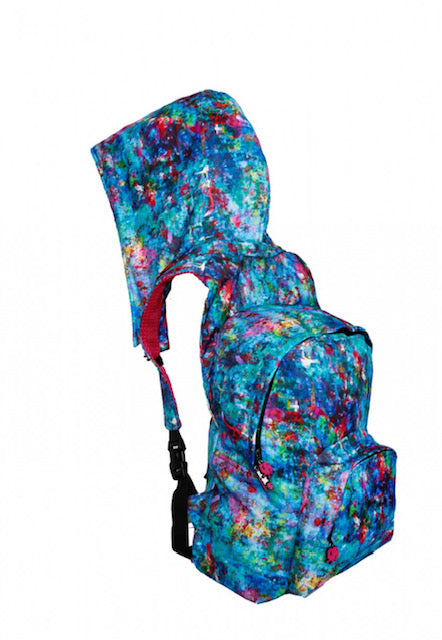 Big Kids - Hooded Backpack - Waterproof - Monet