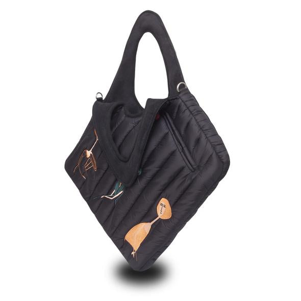  LYAUK Tote Bag with Zipper, Puffer Tote Bag with