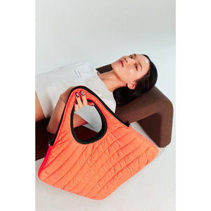Puffer Diagonal Tote Bag - Waterproof