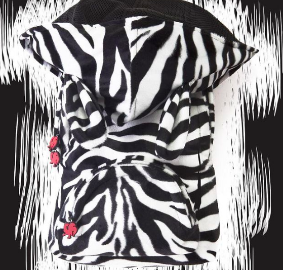 Zebra - Kids Backpack with Detachable Hood - Water-repellent