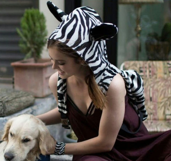 Zebra - Kids Backpack with Detachable Hood - Water-repellent