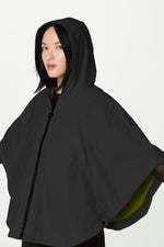 Load image into Gallery viewer, Gummy Black - Capehood - Cape with Backpack Waterproof
