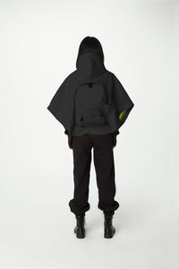 Gummy Black - Capehood - Cape with Backpack Waterproof