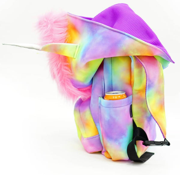 Unicorn - Kids Backpack with Detachable Hood - Water-repellent