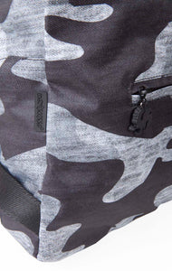 Print Basic - Hooded Backpack - Water-repellent - Grey Camo