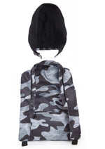 Load image into Gallery viewer, Print Basic - Hooded Backpack - Water-repellent - Grey Camo
