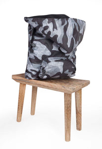 Print Basic - Hooded Backpack - Water-repellent - Grey Camo
