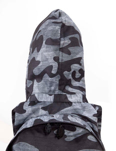 Print Basic - Hooded Backpack - Water-repellent - Grey Camo