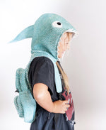 Load image into Gallery viewer, Shark - Kids Backpack with Detachable Hood - Water-repellent
