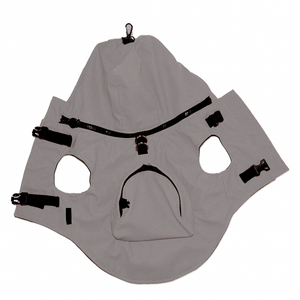 Grey Reflective Hoodie Jacket with Backpack - Waterproof