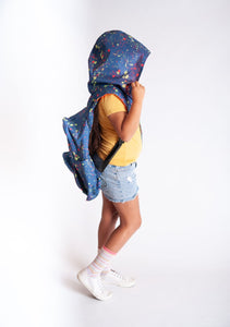 Big Kids - Hooded Backpack - Waterproof - Drops