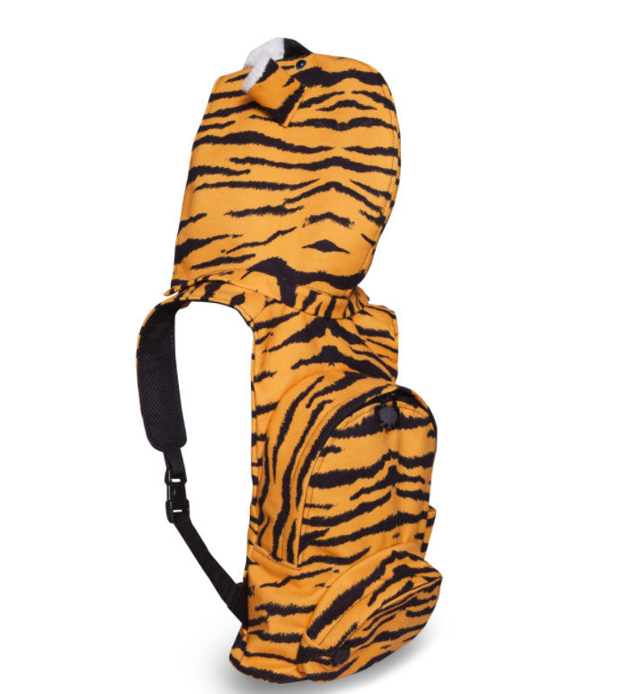 Tiger - Little Kids Backpack with Detachable Hood - Water-Repellent