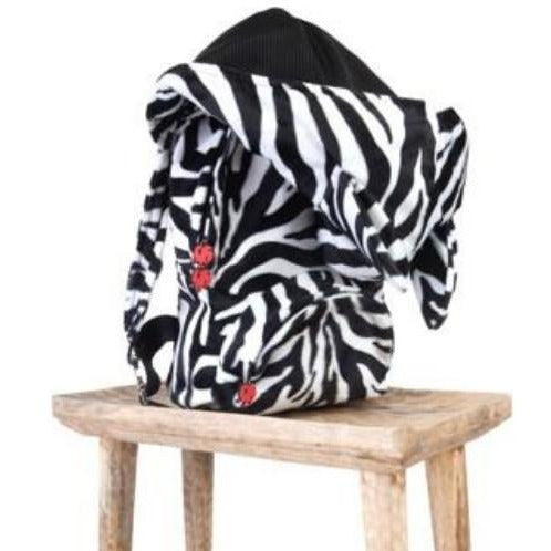 Zebra - Kids Backpack with Detachable Hood - Water-repellent